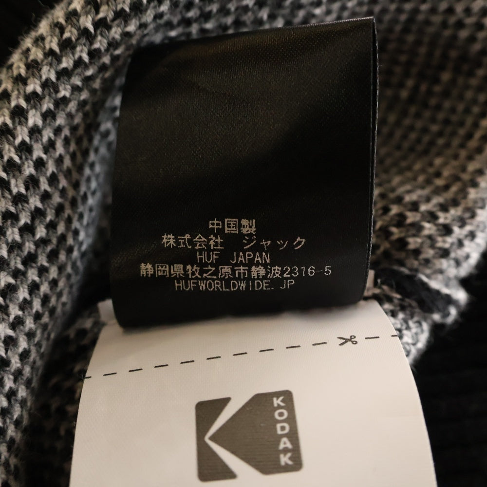 HUF(ハフ) DARK ROOM JACQUARD KNIT SWEATE ダークルーム ジャガード ニットセーター ブラック/グレー