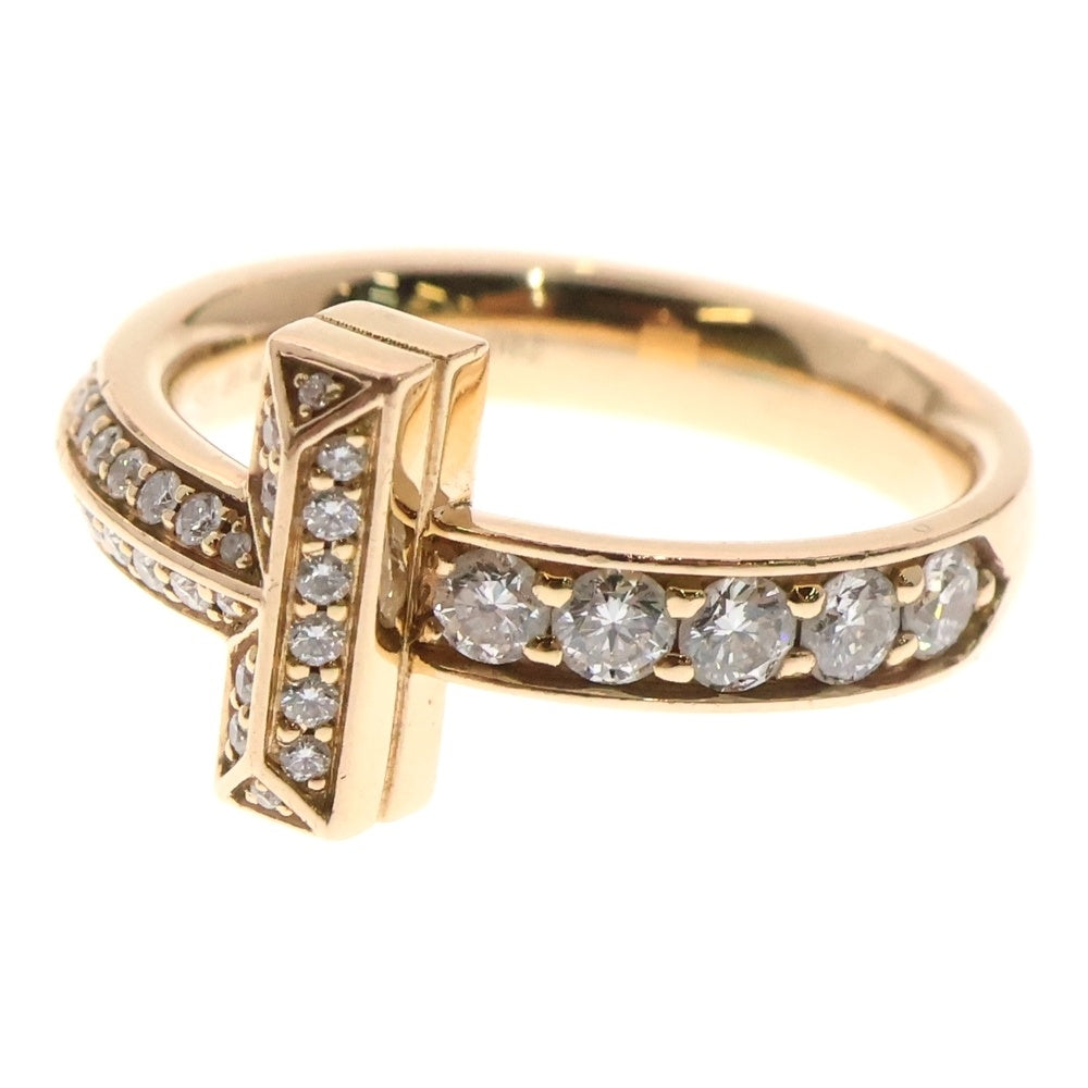 TIFFANY & Co.(ティファニー) Tワン ナロー ダイヤモンドリング 750PG ピンクゴールド