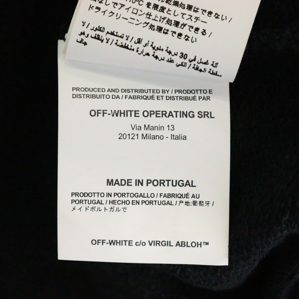 OFF-WHITE(オフホワイト) 19SS Diag Multicolour Zipped Hoodie ジップアップスウェットパーカー フーディー ブラック OMBE001R19003012