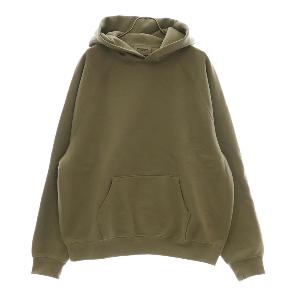 FEAR OF GOD ESSENTIALS(フィアオブゴッド エッセンシャルズ) Hoodie バックロゴ プルオーバースウェットパーカー フーディー カーキ