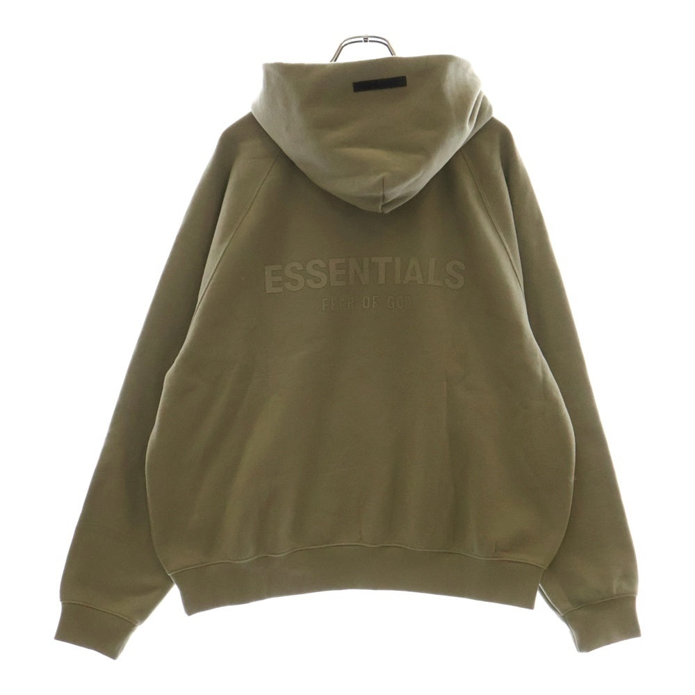FEAR OF GOD ESSENTIALS(フィアオブゴッド エッセンシャルズ) Hoodie バックロゴ プルオーバースウェットパーカー フーディー カーキ