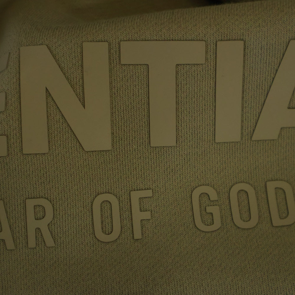 FEAR OF GOD ESSENTIALS(フィアオブゴッド エッセンシャルズ) Hoodie バックロゴ プルオーバースウェットパーカー フーディー カーキ