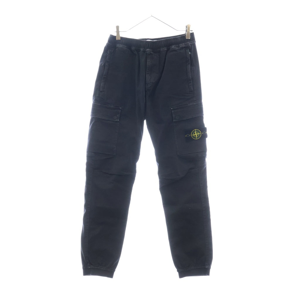 STONE ISLAND(ストーンアイランド) Cargo Pants ロゴワッペン ウォッシュド加工カーゴパンツ ブラック 7715313L1