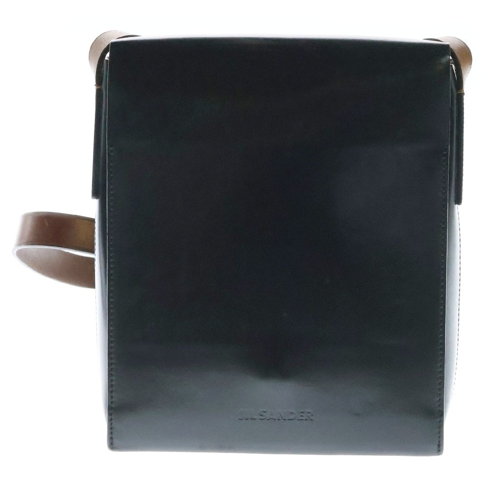 JIL SANDER(ジルサンダー) Leather Shoulder Bag レザーショルダーバッグ ブラック