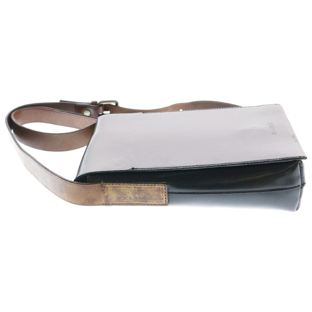 JIL SANDER(ジルサンダー) Leather Shoulder Bag レザーショルダーバッグ ブラック