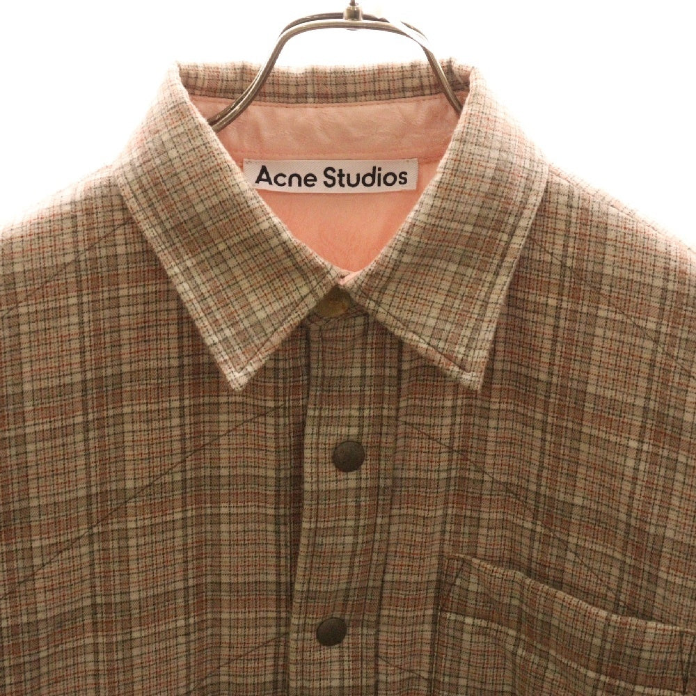 Acne Studios(アクネ ストゥディオズ) Check Jacket 中綿チェックシャツジャケット ベージュ FN-MN-SHIR000417 BB0564-