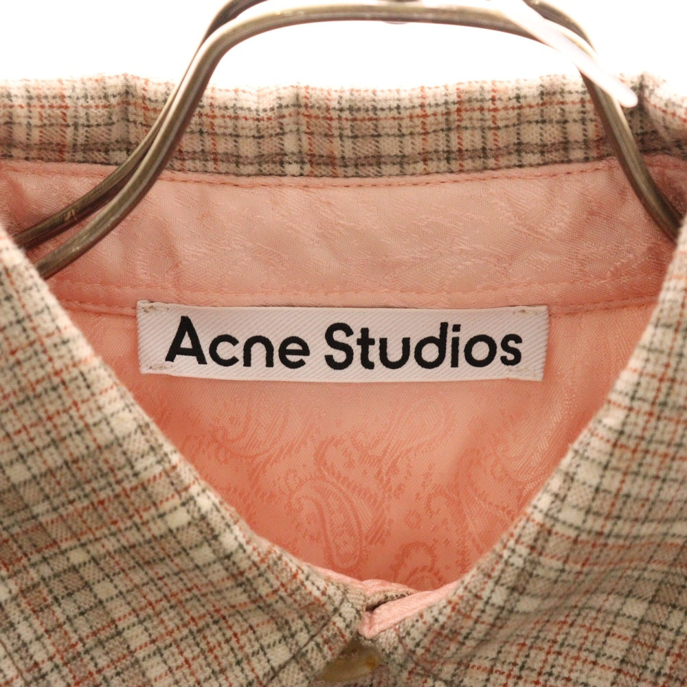 Acne Studios(アクネ ストゥディオズ) Check Jacket 中綿チェックシャツジャケット ベージュ FN-MN-SHIR000417 BB0564-