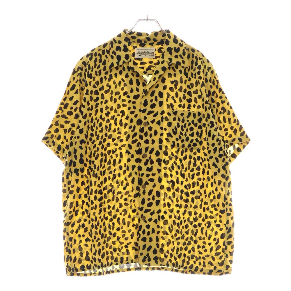 WACKO MARIA(ワコマリア) 21SS HAWAIIAN SHIRT アロハシャツ 半袖シャツ レーヨン レオパード柄 ブラック/イエロー