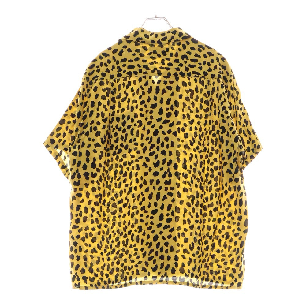 WACKO MARIA(ワコマリア) 21SS HAWAIIAN SHIRT アロハシャツ 半袖シャツ レーヨン レオパード柄 ブラック/イエロー