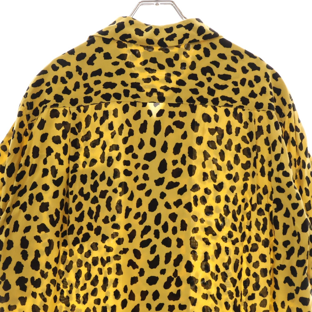 WACKO MARIA(ワコマリア) 21SS HAWAIIAN SHIRT アロハシャツ 半袖シャツ レーヨン レオパード柄 ブラック/イエロー