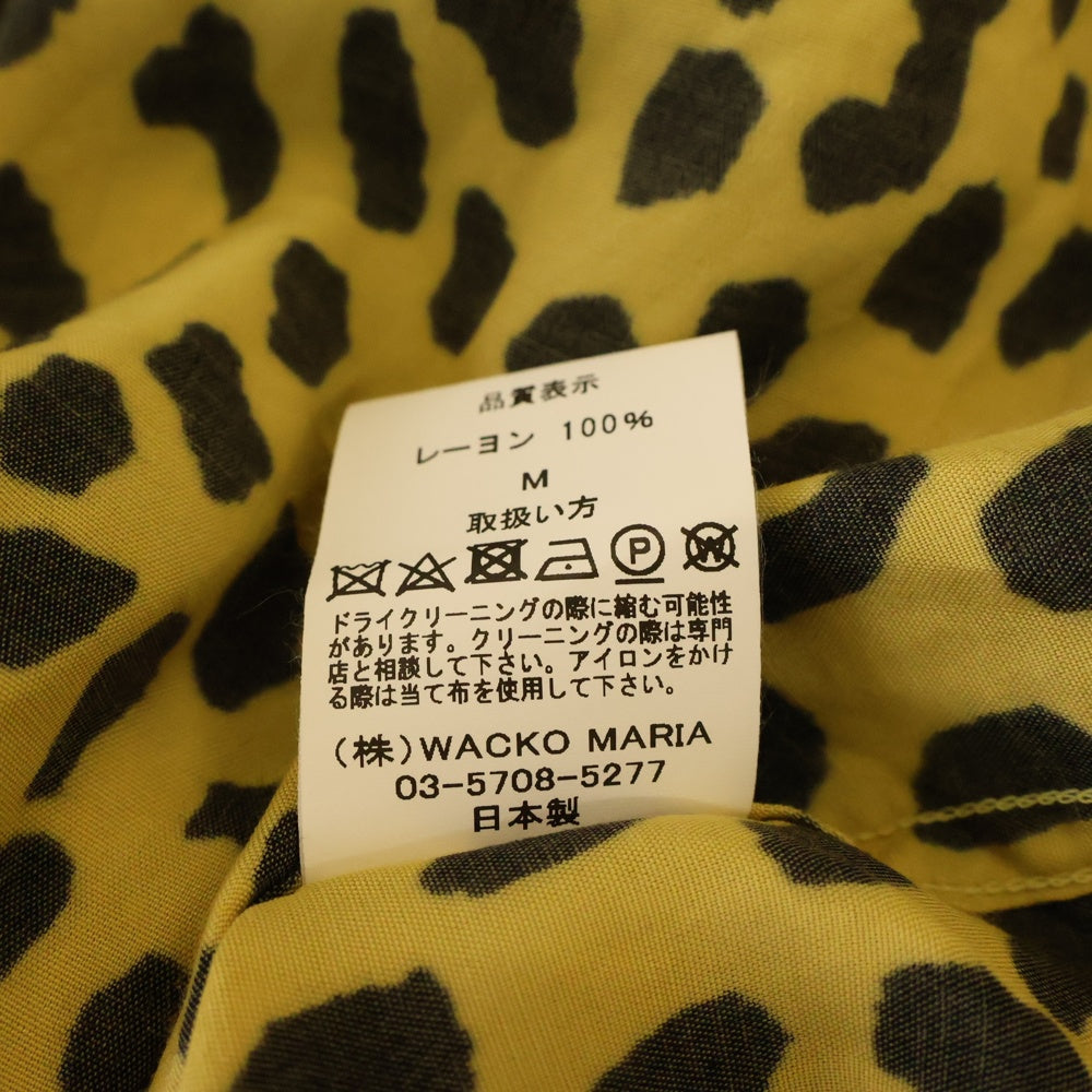 WACKO MARIA(ワコマリア) 21SS HAWAIIAN SHIRT アロハシャツ 半袖シャツ レーヨン レオパード柄 ブラック/イエロー
