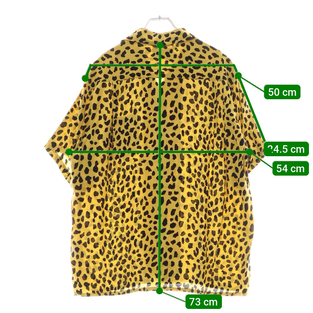 WACKO MARIA(ワコマリア) 21SS HAWAIIAN SHIRT アロハシャツ 半袖シャツ レーヨン レオパード柄 ブラック/イエロー