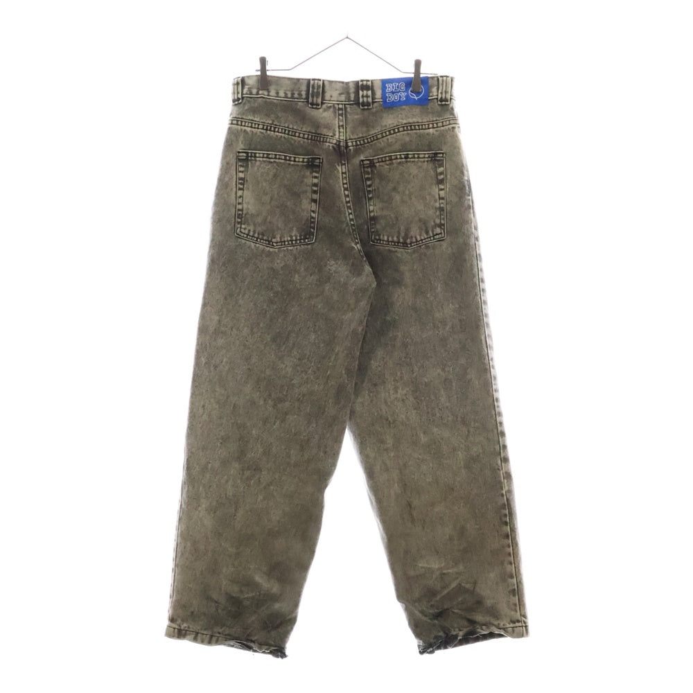 POLAR SKATE CO(ポーラー) 23AW ロゴ刺繍 デニムパンツ グレー PSC-F23-BIGBOYJEAN-ACDBLK
