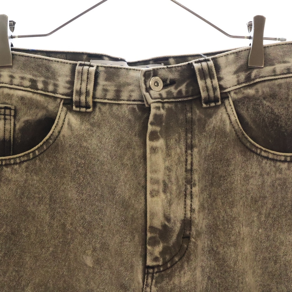 POLAR SKATE CO(ポーラー) 23AW ロゴ刺繍 デニムパンツ グレー PSC-F23-BIGBOYJEAN-ACDBLK