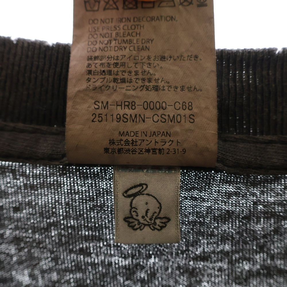 SAINT MICHAEL(セントマイケル) 25SS ×NEIGHBORHOOD SS TEE PRAY ネイバーフッド ダメージ加工半袖Tシャツ グレー SM-HR8-0000-C68