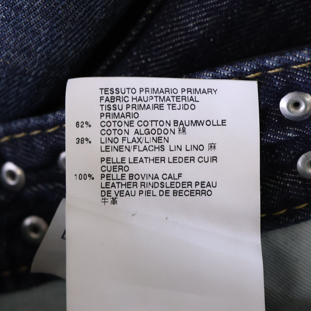 DSQUARED2(ディースクエアード) 12SS Tidy Biker Jean スタッズ ダメージ加工ペイントデニムパンツ インディゴ S74LA0397