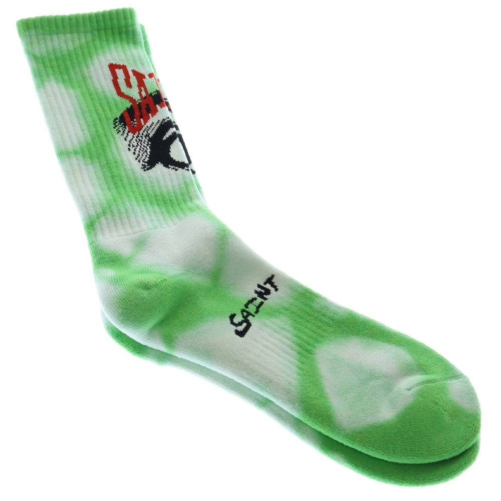 SAINT MICHAEL(セントマイケル) SOCKS EYES ソックス 靴下 グリーン