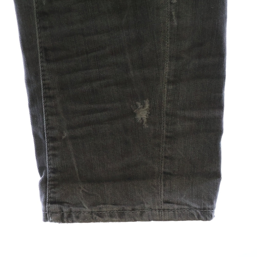 DSQUARED2(ディースクエアード) 16AW Tidy Biker Jean ダメージ加工 ペイントスキニーデニムパンツ グレー S71LB0160
