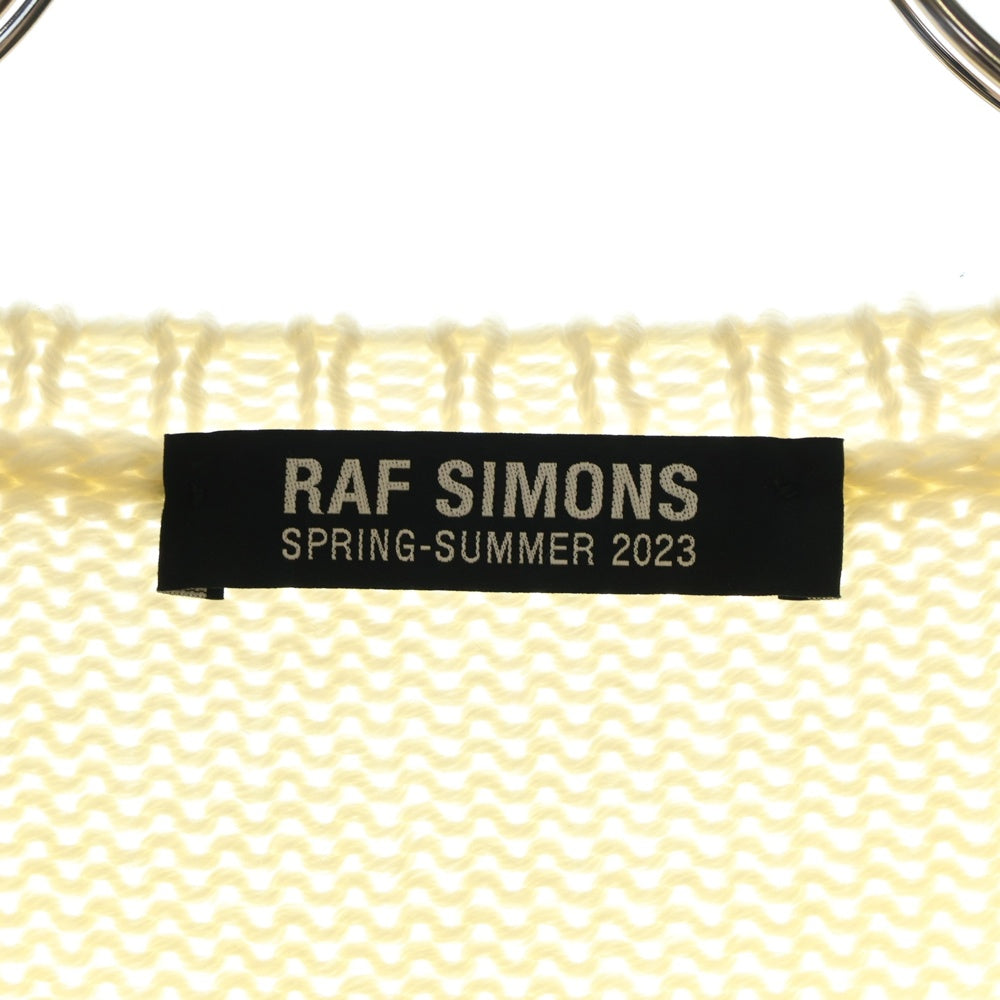 RAF SIMONS(ラフシモンズ) 23SS BULKY KNIT SWEATER クロップド クルーネックニットセーター アイボリー