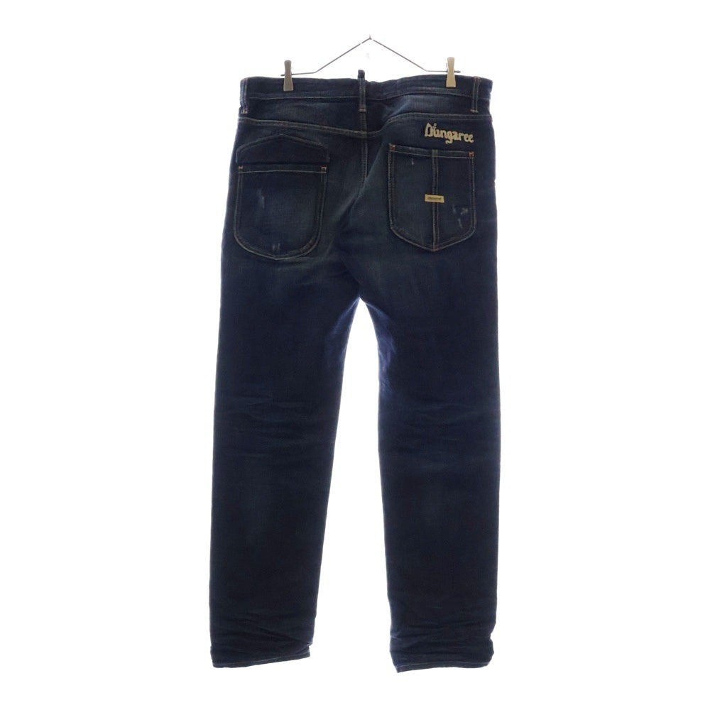 DSQUARED2(ディースクエアード) 11AW Leather Strap Sexy Regular Pants デニムパンツ インディゴ S74LA0362