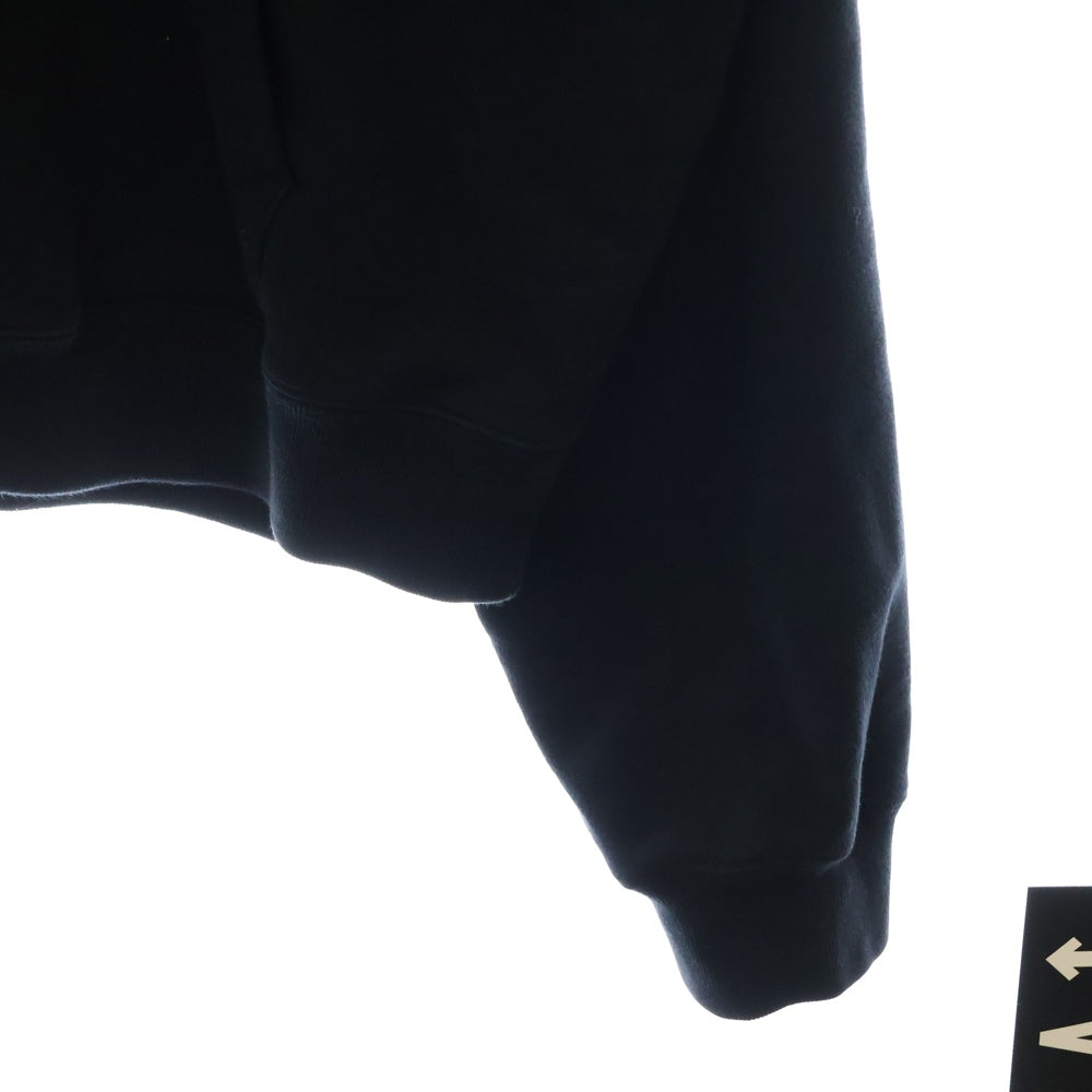 OFF-WHITE(オフホワイト) 20AW MASKED FACE OVER HOODIE バックプリント プルオーバーパーカー スウェット ブラック OMBB037E20FLE007