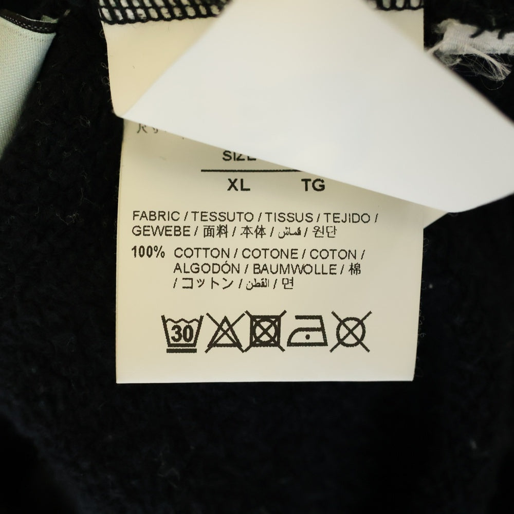 OFF-WHITE(オフホワイト) 20AW MASKED FACE OVER HOODIE バックプリント プルオーバーパーカー スウェット ブラック OMBB037E20FLE007