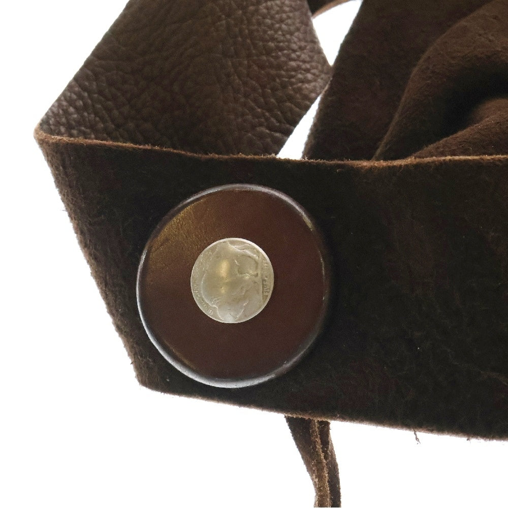 goro's(ゴローズ) Deer Skin Bag ディアスキンバッグ ポーチ付 ショルダーバッグ ブラウン