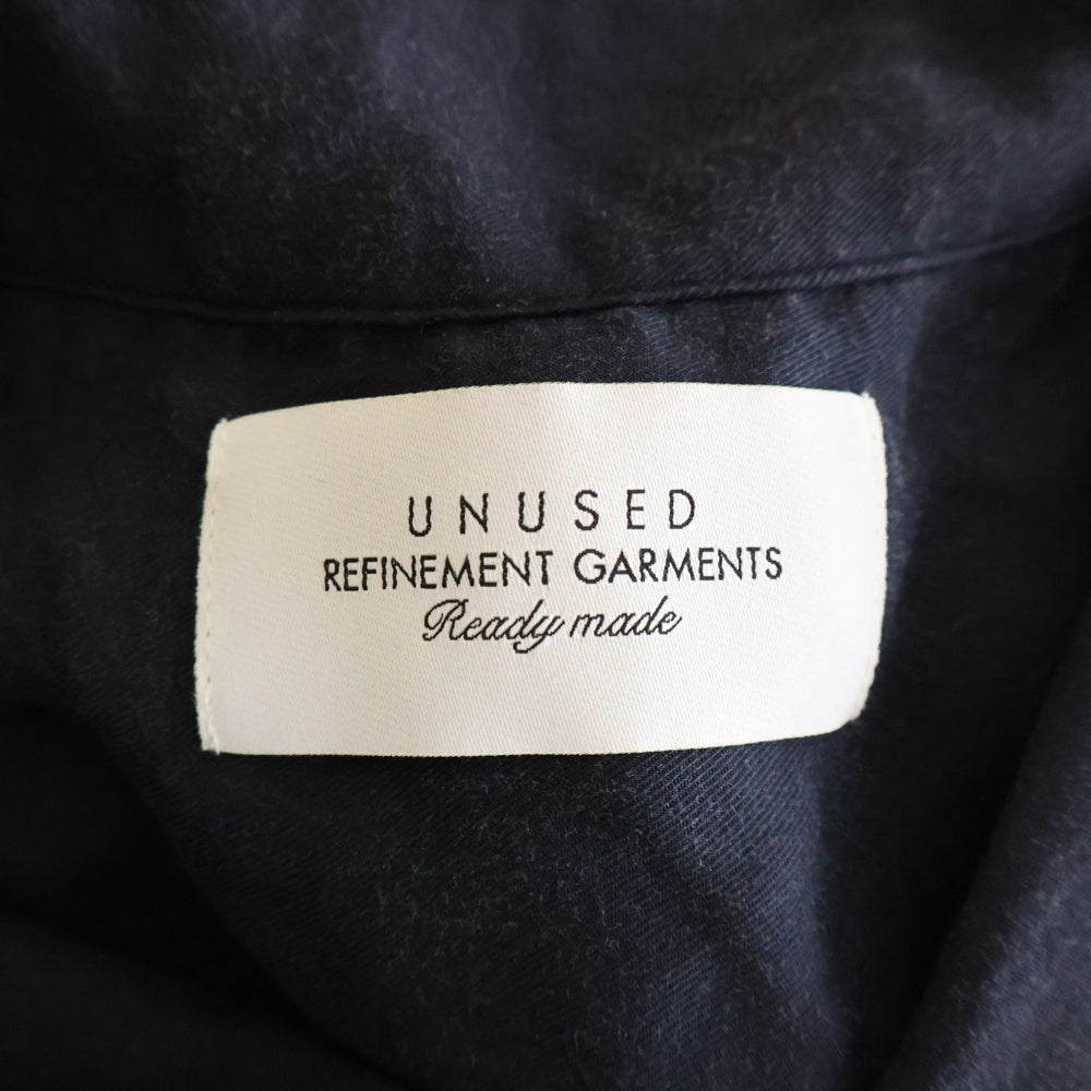 UNUSED(アンユーズド) Open Collar Printed Shirt 花柄長袖シャツ ネイビー US2316