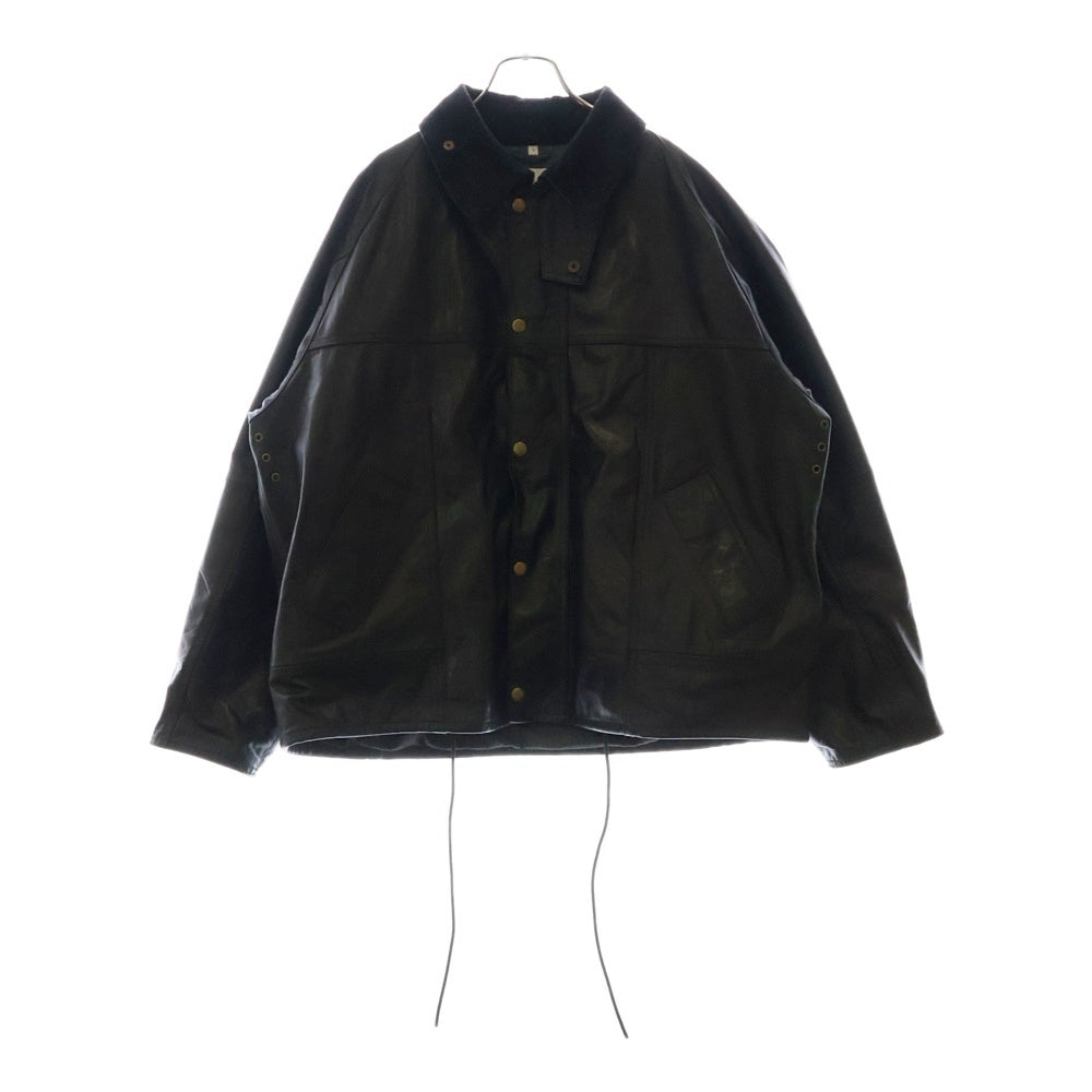 yoused(ユーズド) Leather Drivers Jacket レザードライバーズジャケット ブラック