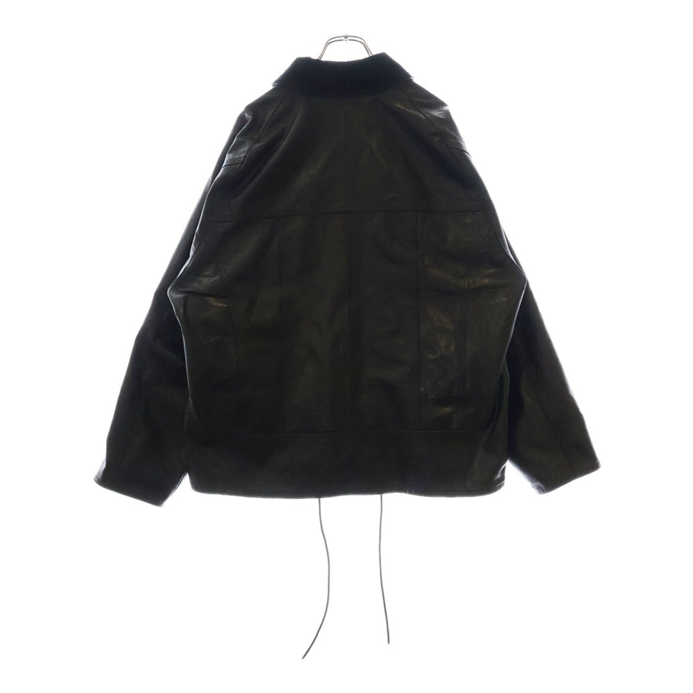 yoused(ユーズド) Leather Drivers Jacket レザードライバーズジャケット ブラック