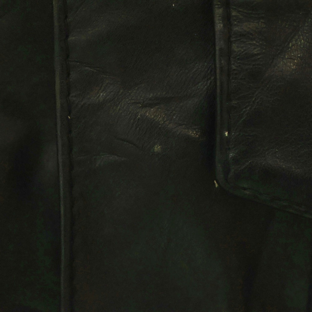 yoused(ユーズド) Leather Drivers Jacket レザードライバーズジャケット ブラック