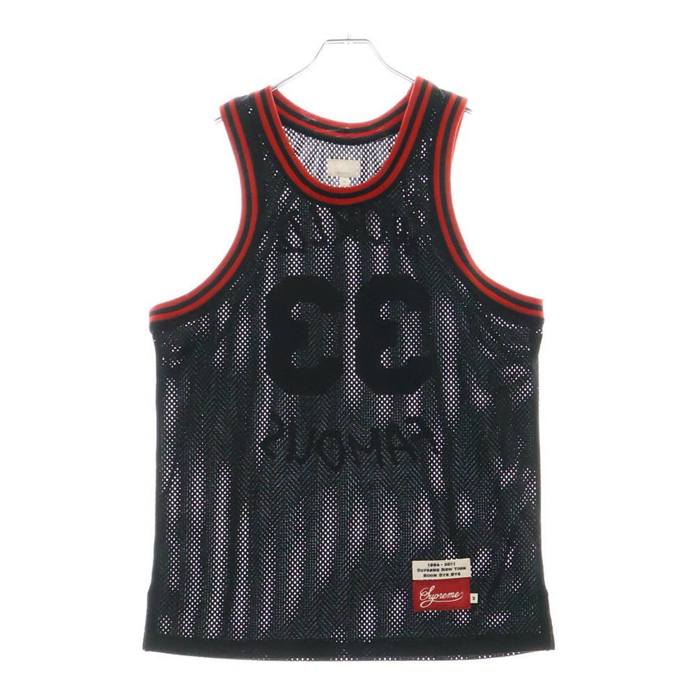 SUPREME(シュプリーム) 11SS Basketball Jersey バスケットボールジャージー メッシュタンクトップ ノースリーブシャツ ブラック