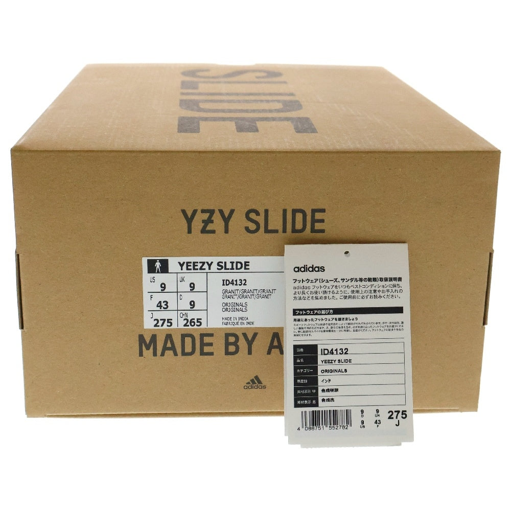 adidas(アディダス) YEEZY SLIDE Granite イージースライド サンダル グラナイト US9/27.5cm ID4132 ブラック