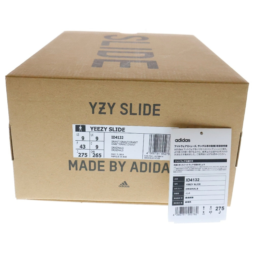 adidas(アディダス) YEEZY SLIDE Granite イージースライドグラナイト US9/27.5cm ID4132 ブラック