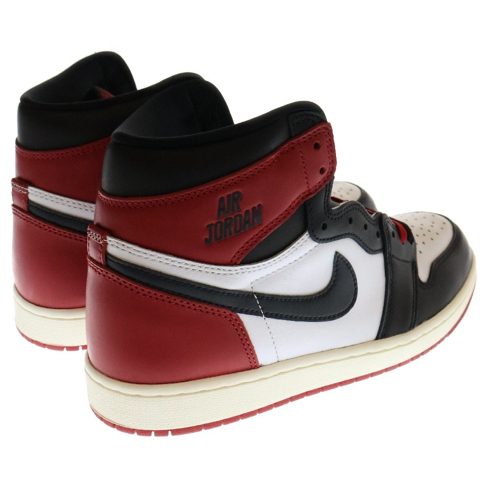 NIKE(ナイキ) IR JORDAN 1 RETRO HIGH OG BLACK TOE REIMAGINED エアジョーダン1 レトロ ハイ OG ブラックトゥリイマジンド ハイカットスニーカー US9/27.0cm DZ5485-106