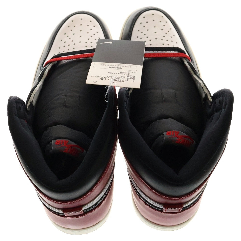 NIKE(ナイキ) IR JORDAN 1 RETRO HIGH OG BLACK TOE REIMAGINED エアジョーダン1 レトロ ハイ OG ブラックトゥリイマジンド ハイカットスニーカー US9/27.0cm DZ5485-106