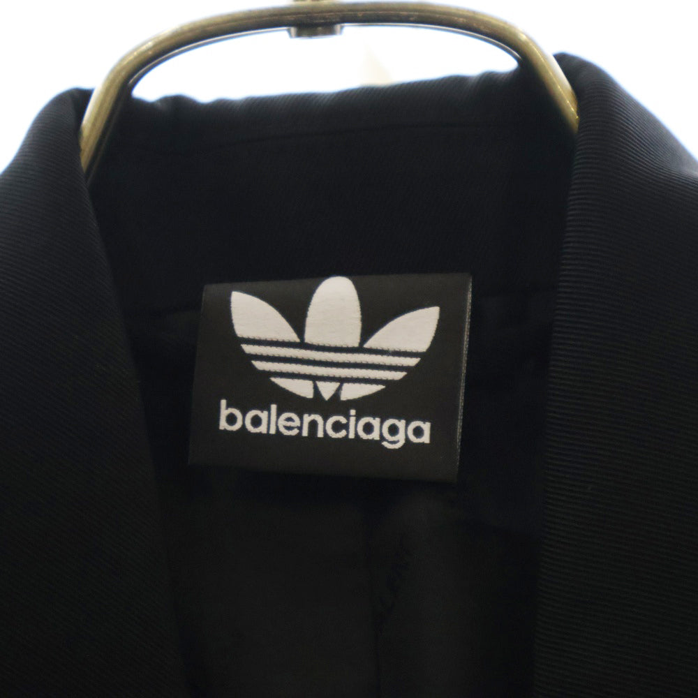 BALENCIAGA(バレンシアガ) 23SS ×adidas アディダス テクニカルテイラーツイル オーバーサイズ サイドスリーストライプ テーラードジャケット ブラック 725143 TI048