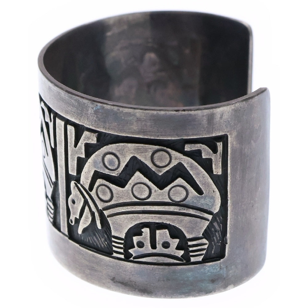 INDIAN JEWELRY(インディアンジュエリー) ホピ族 スタンプワークバングル シルバー