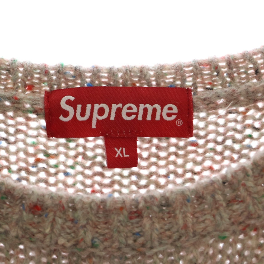 SUPREME(シュプリーム) 22AW small box speckle sweter スモールボックスロゴ スぺクル クルーネックセーター ニット マルチ
