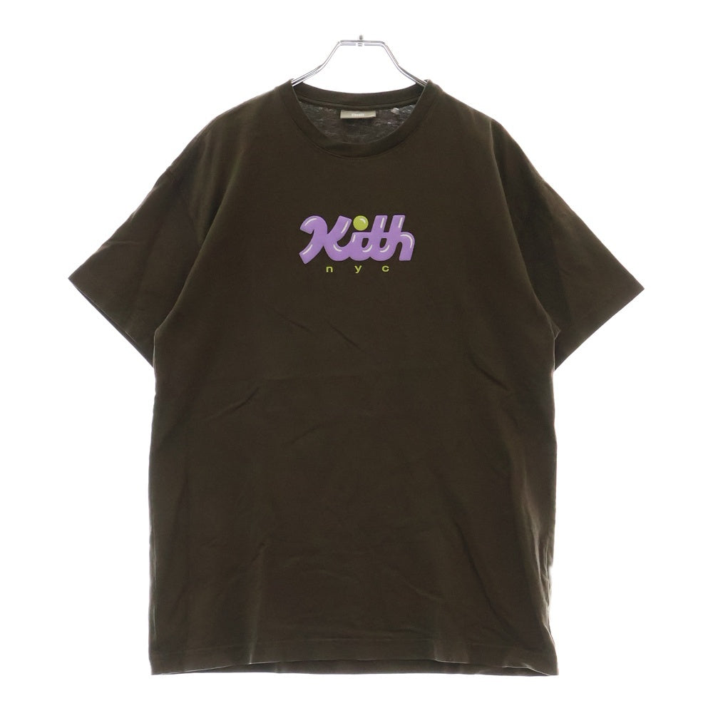 KITH(キス) フロントロゴ 半袖Tシャツ カットソー ブラウン