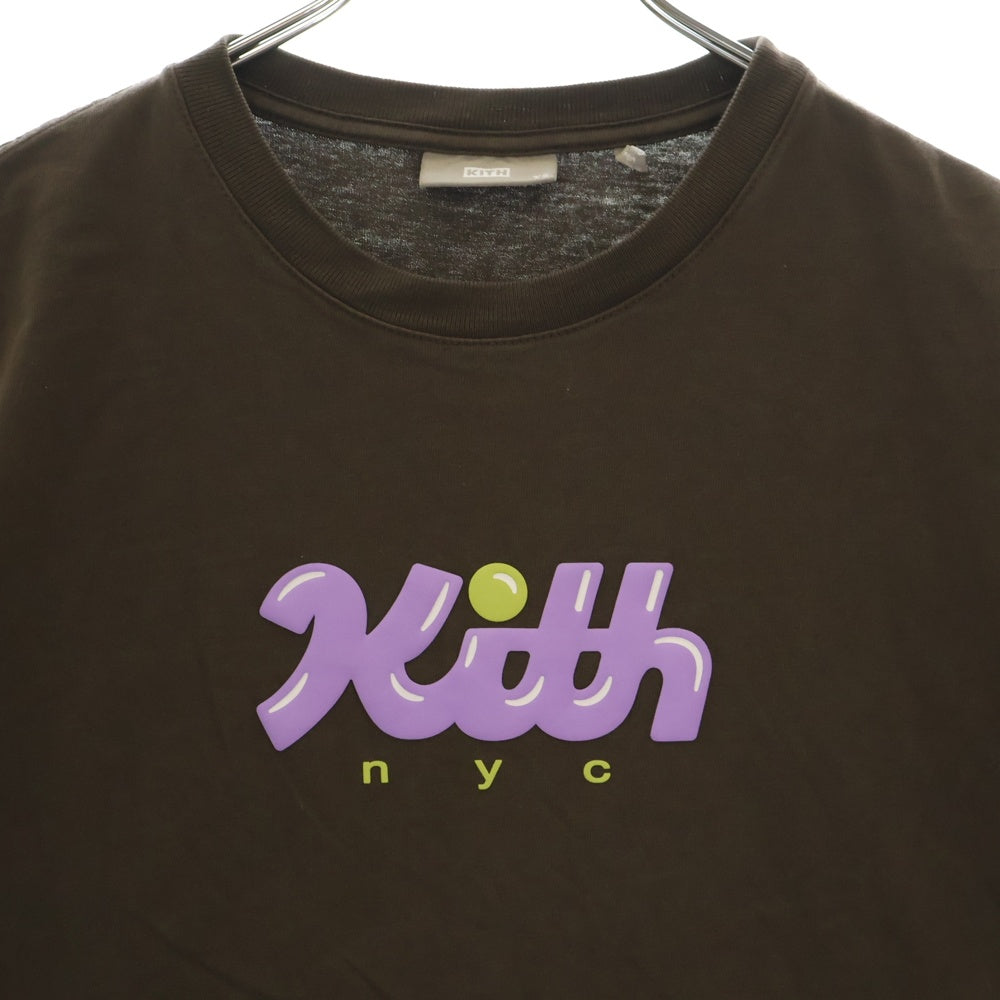KITH(キス) フロントロゴ 半袖Tシャツ カットソー ブラウン