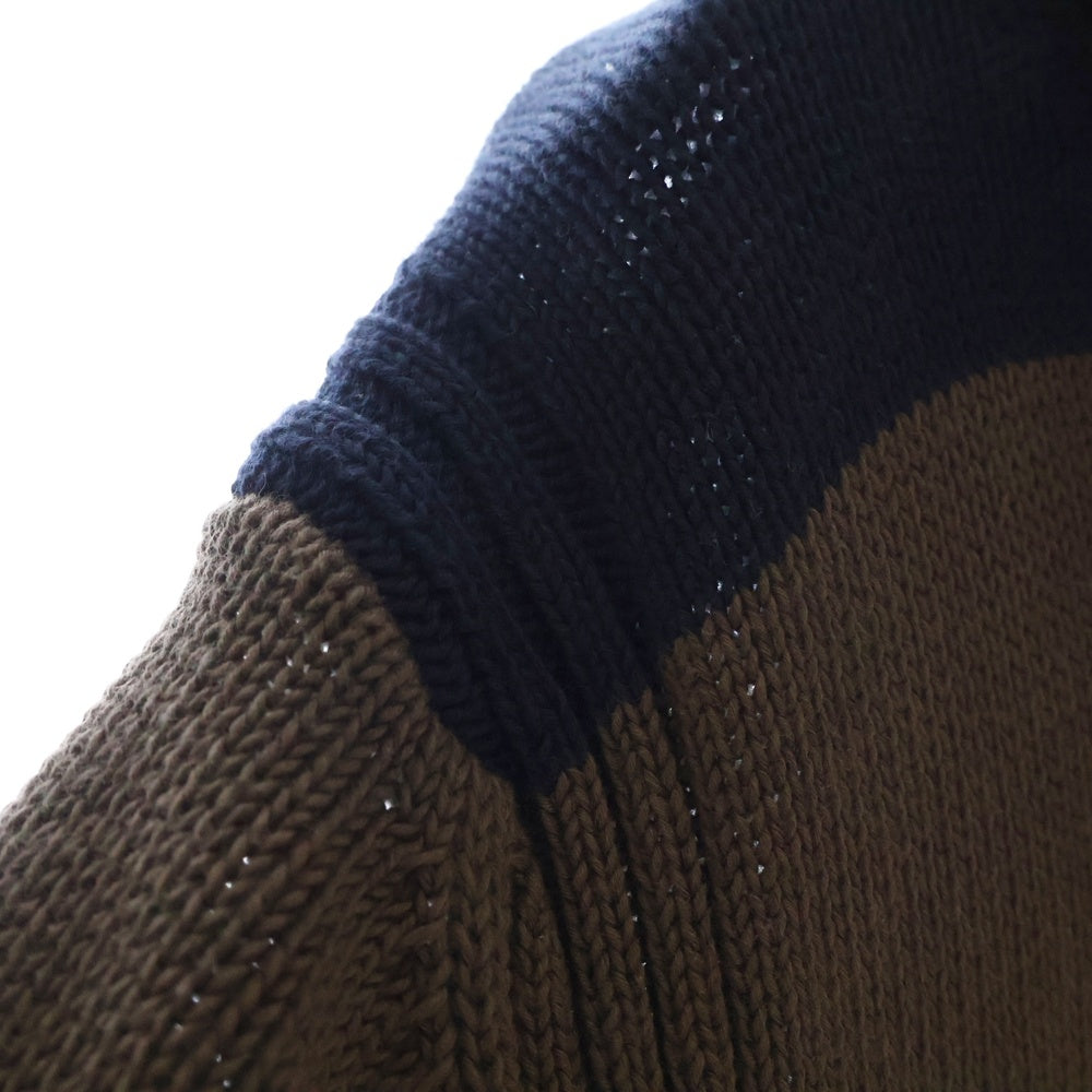 MONCLER(モンクレール) 24AW GIROCOLLO CON CAPPUCCIO ロゴワッペン プルオーバーニットパーカー ブラウン J20919G00001