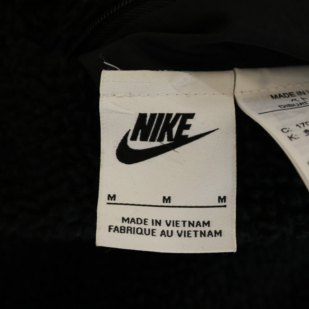 NIKE(ナイキ) AS M NSW VW SWSH FULL ZIP JKT ロゴ刺繍 リバーシブルナイロンジャケット フリースボアジャケット ブラック BQ6546-011