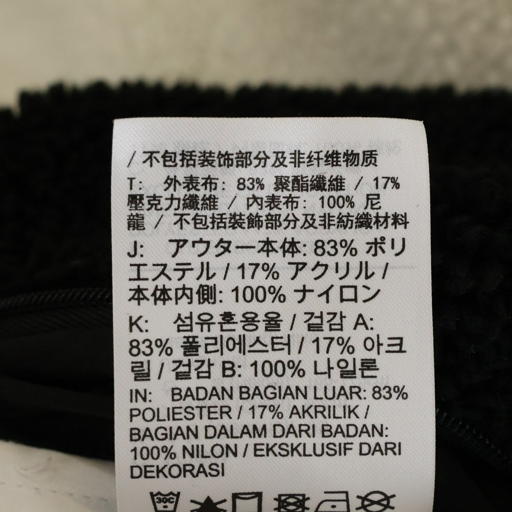NIKE(ナイキ) AS M NSW VW SWSH FULL ZIP JKT ロゴ刺繍 リバーシブルナイロンジャケット フリースボアジャケット ブラック BQ6546-011