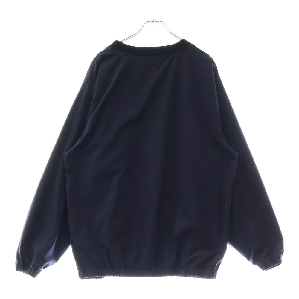 STANDARD CALIFORNIA(スタンダード カリフォルニア) Cordura Stretch Utility Pullover Shirt ロゴ刺繍 プルオーバーナイロントレーナー ネイビー