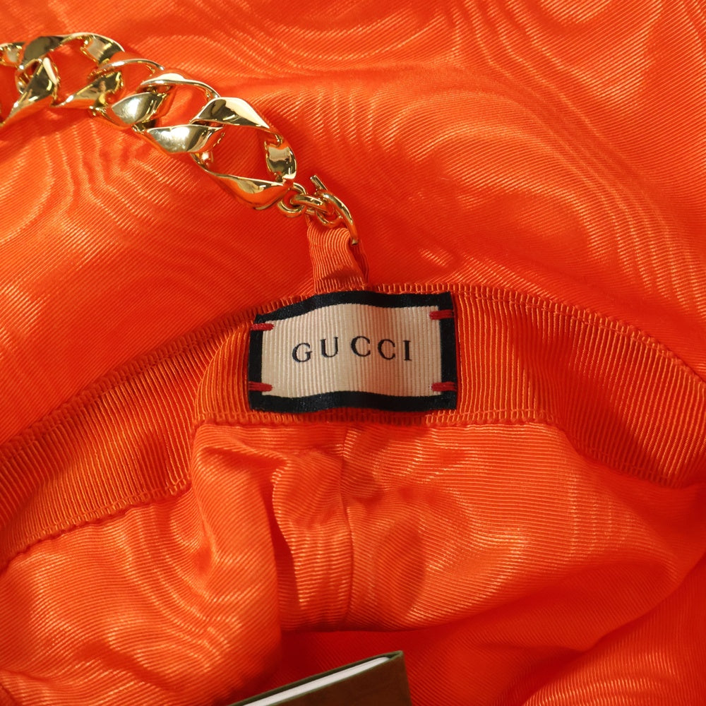 GUCCI(グッチ) Chain Bucket Hat チェーンバケットハット 帽子 オレンジ 729128 3HAPM