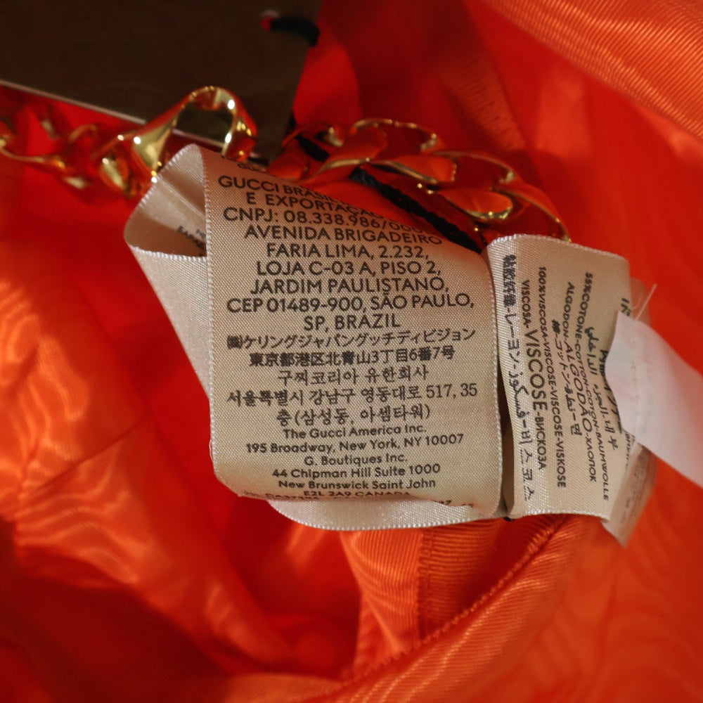 GUCCI(グッチ) Chain Bucket Hat チェーンバケットハット 帽子 オレンジ 729128 3HAPM