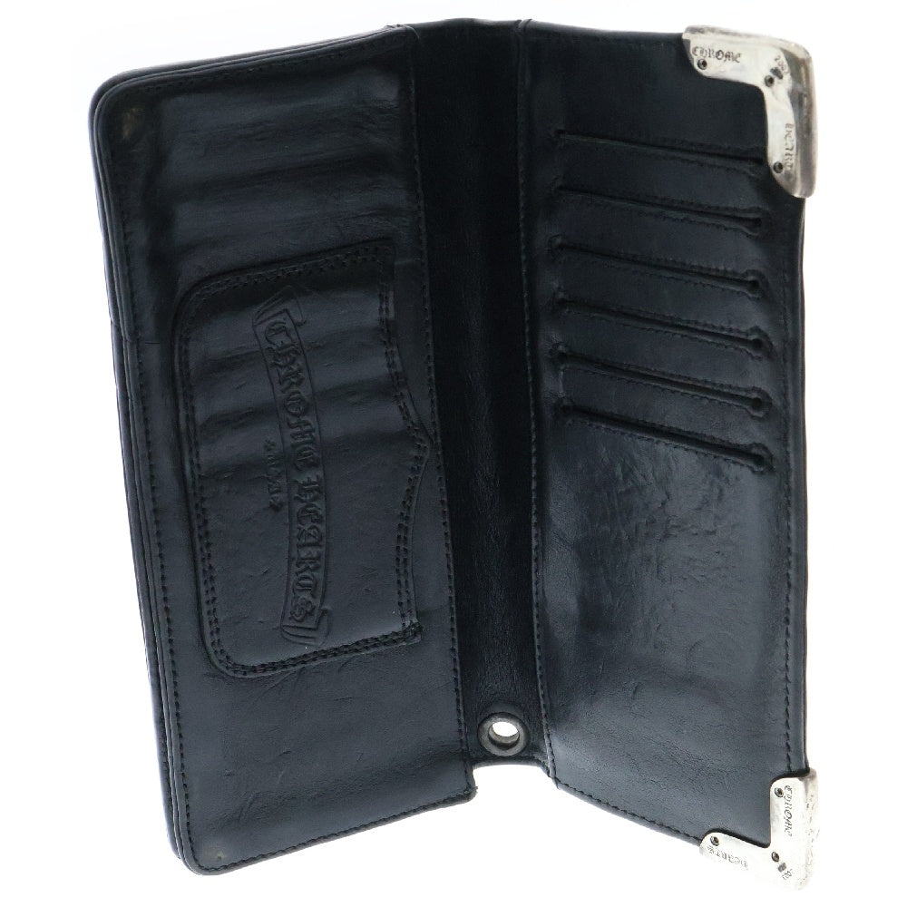 CHROME HEARTS(クロムハーツ) LNG SNGL FLD TIPS シングルフォールド レザーウォレット 財布 ブラック BCA380