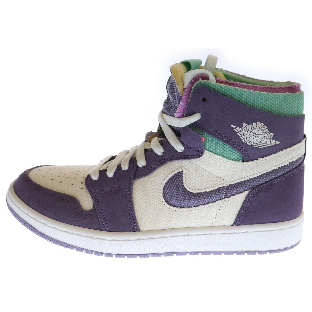 NIKE(ナイキ) AIR JORDAN 1 HIGH ZOOM AIR COMFORT エアジョーダン1 ハイ ズーム エア コンフォート ハイカットスニーカー ホワイト/パープル US9/27cm CT0978-150