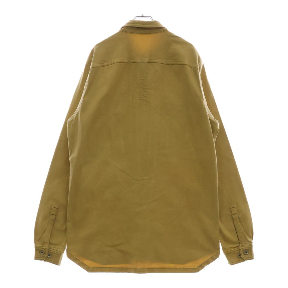 DRKSHDW(ダークシャドウ) 24SS OUTERSHIRT コーティング アウターシャツ シャツジャケット ベージュ DU01D1296-SCF
